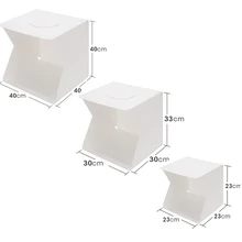 Folding Lightbox Photography 40*40 Photo Studio Softbox Panel LED Light Soft Box Photo Background Kit Light box for DSLR Camera