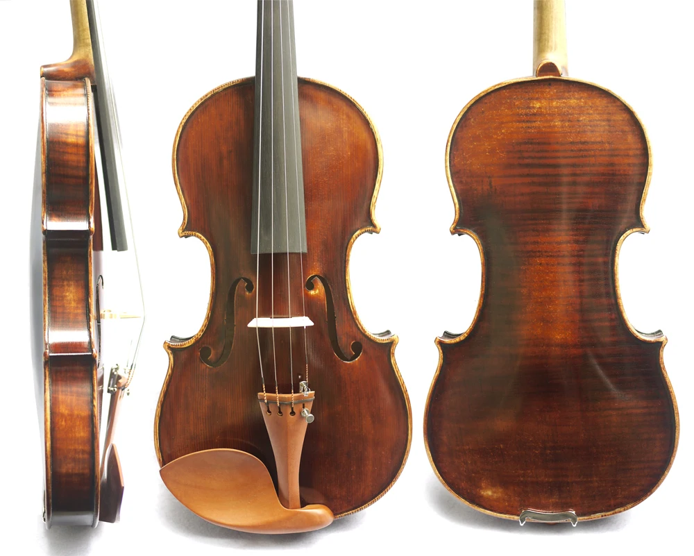 Античная скрипка Amati профессиональный цех для скрипки. No.2403. Глубокое и темное