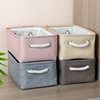 Cotton Linen Folding Storage Baskets kids toys organizer Clothes and sundries storage box Cabinet storage bag Laundry Basket ► Photo 1/6