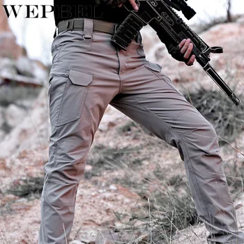 

WEPBEL Overalls Jeans Casual Training Breathable Multi Pocket Military Army Camouflage Cargo Pants Trousers for Men