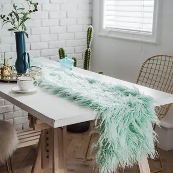 

Table Runner of European Style decorated with Beach Wool suitable for birthday, business, anniversary, party, family