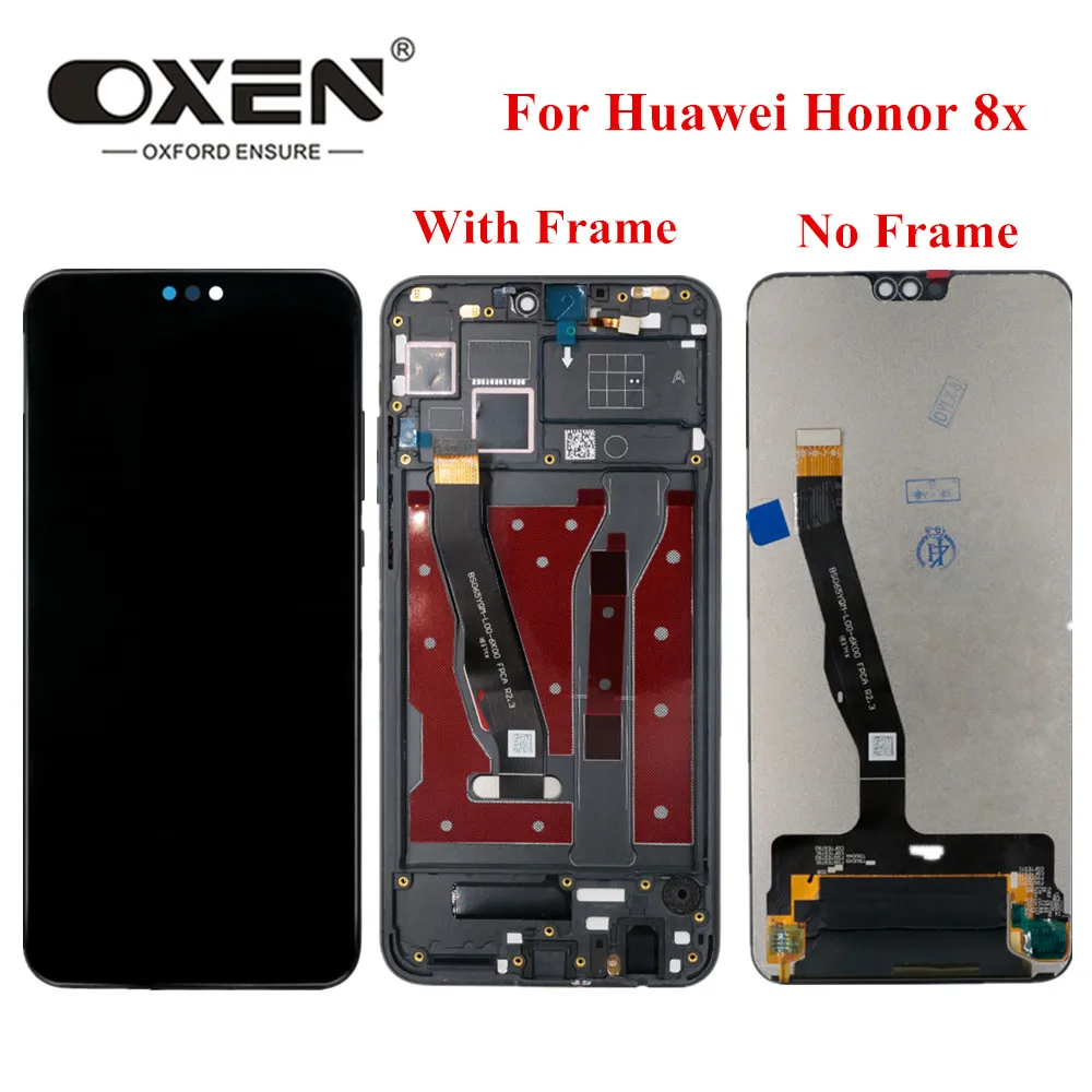 ЖК-дисплей OXEN для Huawei Honor 8X дигитайзер в сборе сенсорный экран с рамкой телефона