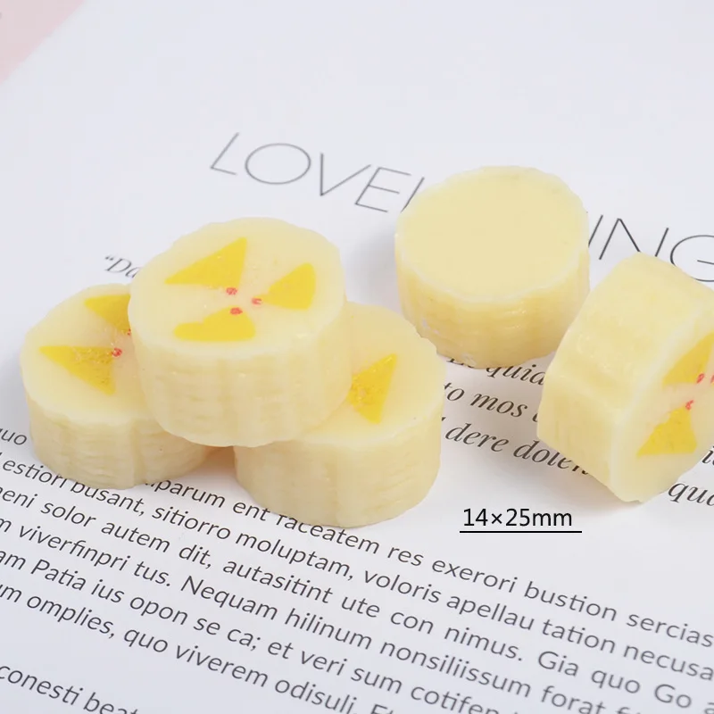 5PCS No Hook Имитация банана с крюком подвески для слизи DIY полимерный наполнитель клейкие аксессуары игрушки Lizun моделирование комплект глины для детей - Цвет: 5PCS No Hook