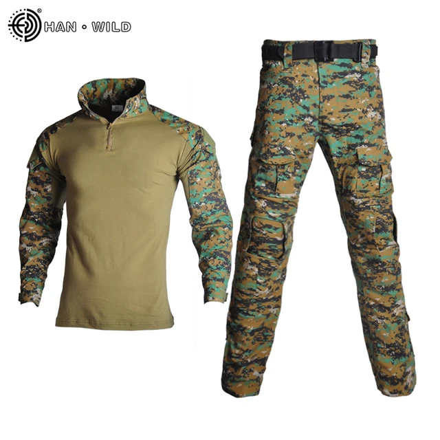 Tactical Military Airsoft Clothes Suits Uniform Training Suit Camouflage Hunting Shirts Pants Paintball Sets Military Pant Men Jungle Digital