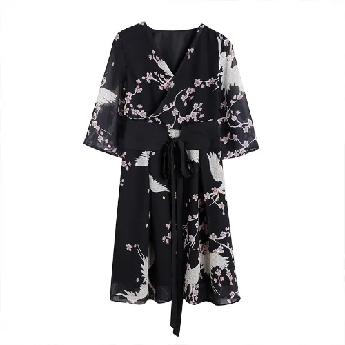 Кимоно японское кимоно mujer yukata японское кимоно платье облегающее шифоновое макси плиссированная юбка женские японские юбки - Color: color1