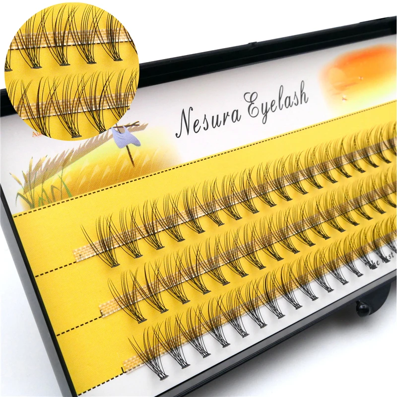 Mode 60 stücke Professionelle Make-Up Individuelle Cluster Wimpern Pfropfen Gefälschte Falsche Wimpern Kostenloser Versand