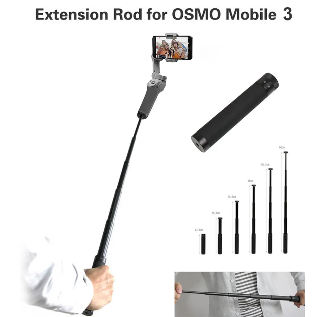 Для DJI OSMO Mobile 3 портативный стабилизатор с шарнирным механизмом удлинитель Полюс масштабируемый держатель палка для DJI OSMO Mobile 3#3