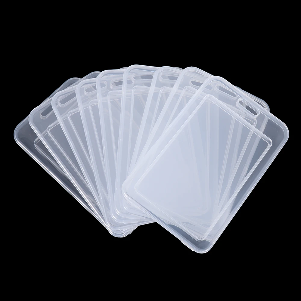 Transparent Rigid Plastic Card Holder  Business Card Holder Case Plastic -  10pcs - Aliexpress