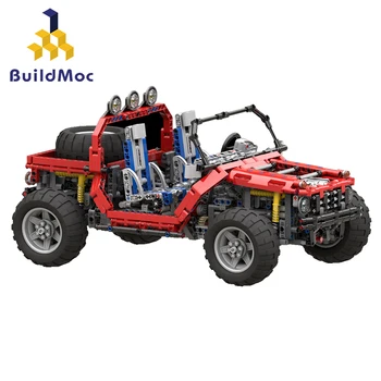 

BuildMoc Creator Mechanical Pull Back 5611 Steppenwolf Off-road Vehicle Building Blocks City Technic Car Bricks Toys For Boy