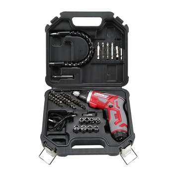 

46pcs/set 4.2V USB Double Speed Lithium Drill Mini Electric Screwdriver Multi-function Rechargeable Drill with LED Working Lamp