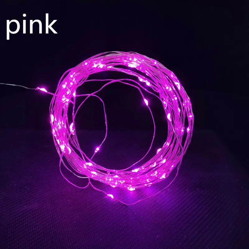 PINK Рождественские украшения для дома год, гирлянда, сказочный светильник, рождественские украшения, Елочное украшение - Цвет: PINK