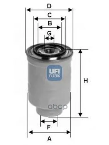 Фильтр Топливный, Дизель UFI арт. 24.411.00