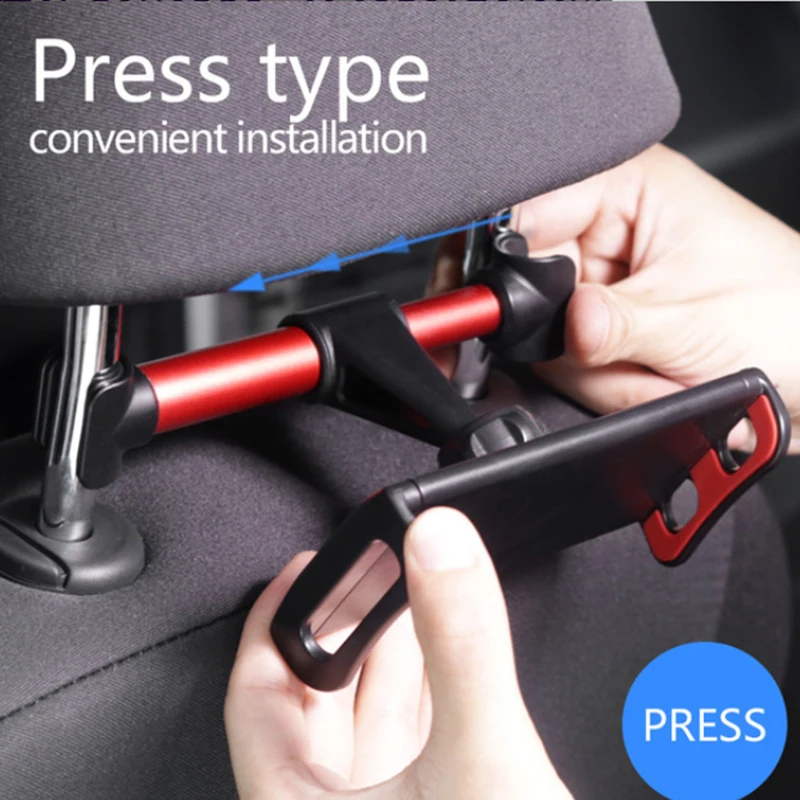  Car Backseat Headrest Mount Vehicle Seat Back Stand Phone Bracket Holder Racket for 4.4''- 11'' Sma