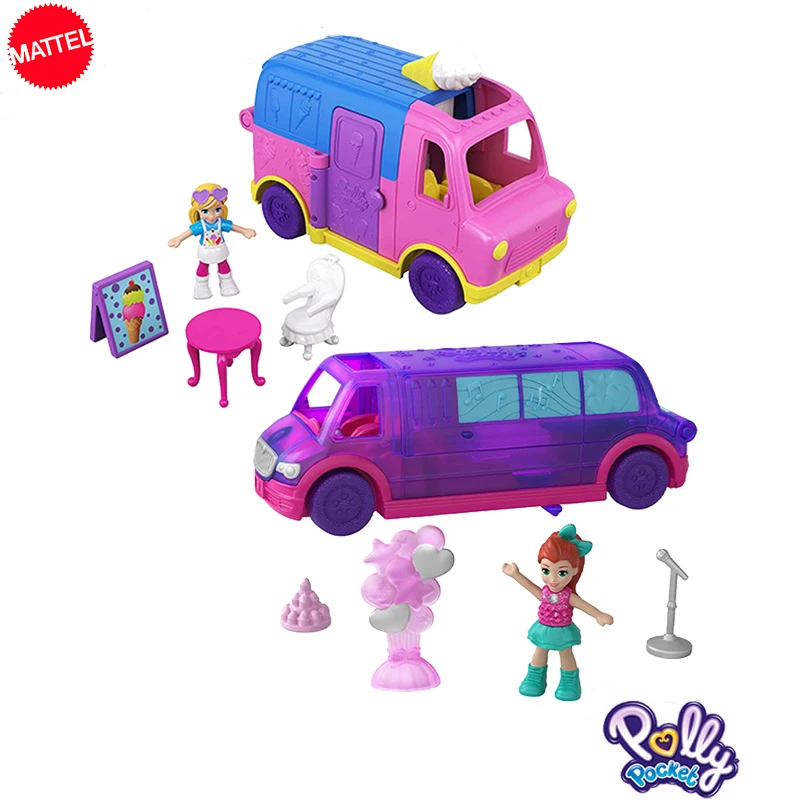 Оригинальная карманная кукла MATTEL Polly для девочек автомобиль принцессы сокровище