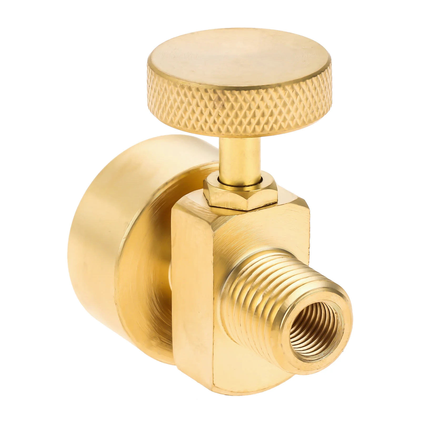 Propane Gas Disposal Cylinder Bottle Adapter Valve with 1/4"NPT Male and M8*1 Female Thread fit Grill Fire Pit Stove BBQ 1LB propane tank refill adapter,propane gas tank adapter