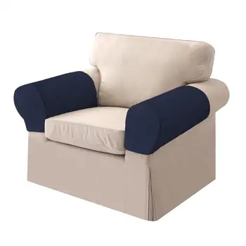 

1 Pair Sofa Armrest Covers Stretch Polyester Armchair Protector Detachable Living Room Couch Armrest Slipcovers