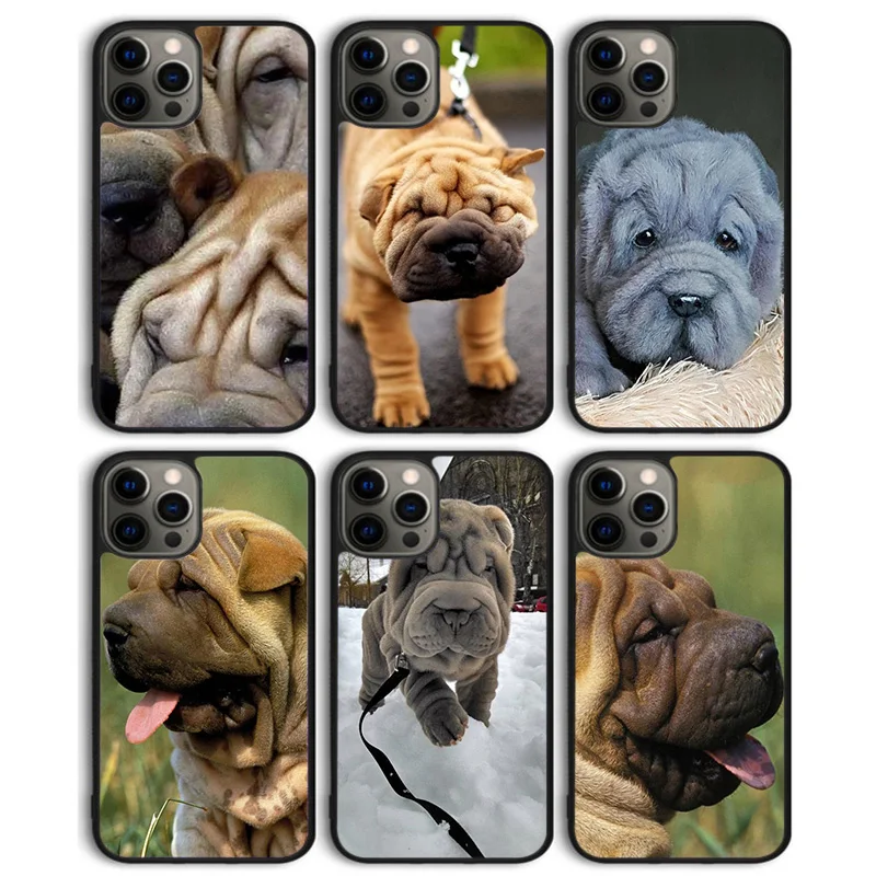 Чехол для телефона Shar Pei Dog щенок задняя крышка iPhone 13 11 12 Pro Max mini XS XR X 8 Plus 7 SE 2020 6S 5S