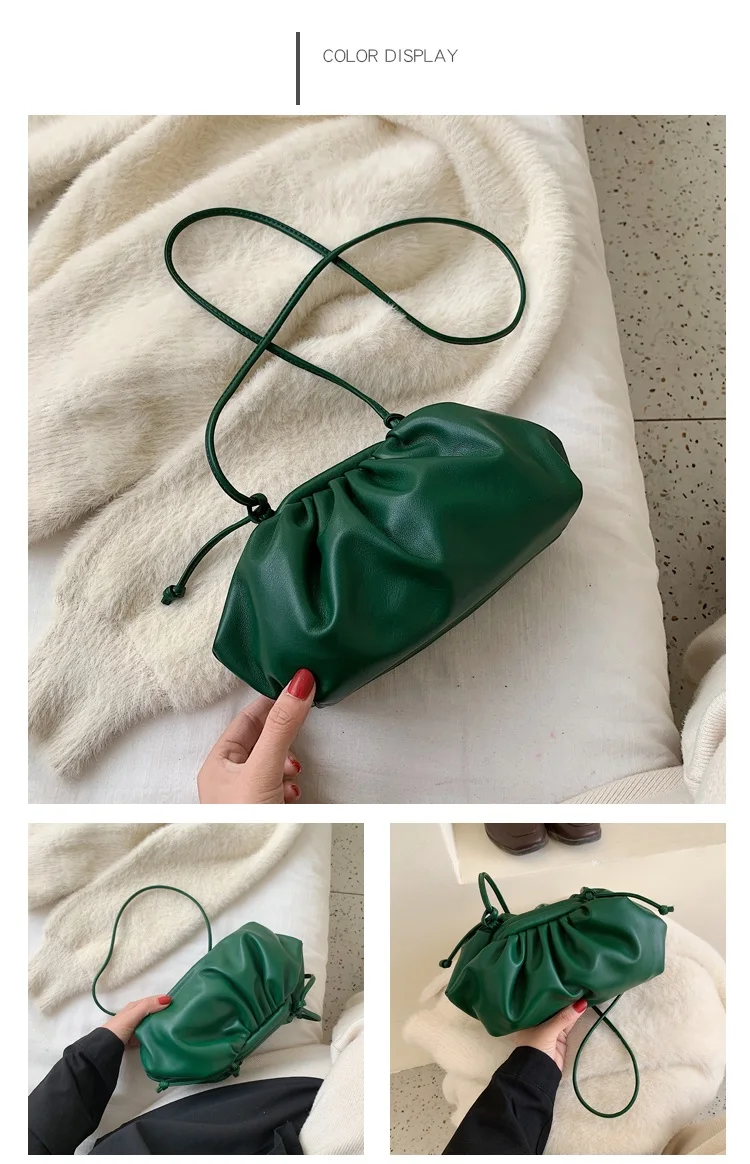 Новая женская посылка пельменей, простая однотонная модная трендовая сумка через плечо с облаками, сумки-мессенджеры