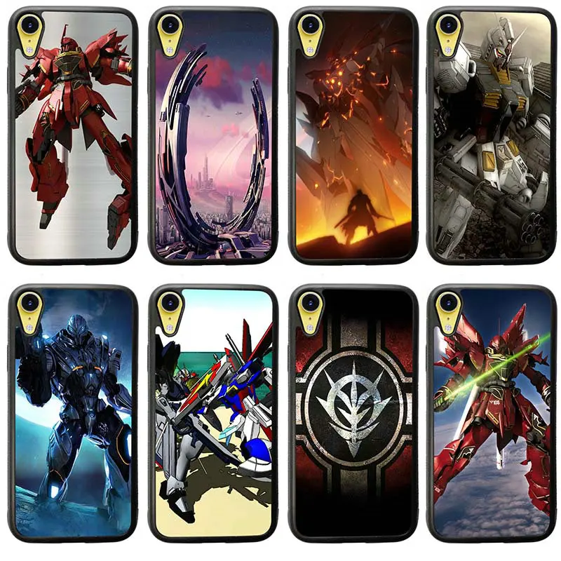 Mobile Phone Bag 6.1 inches Black Back Cover Soft Shell for iphone XR Case in Fitted Cases Cartoon Games Gundam | Мобильные телефоны