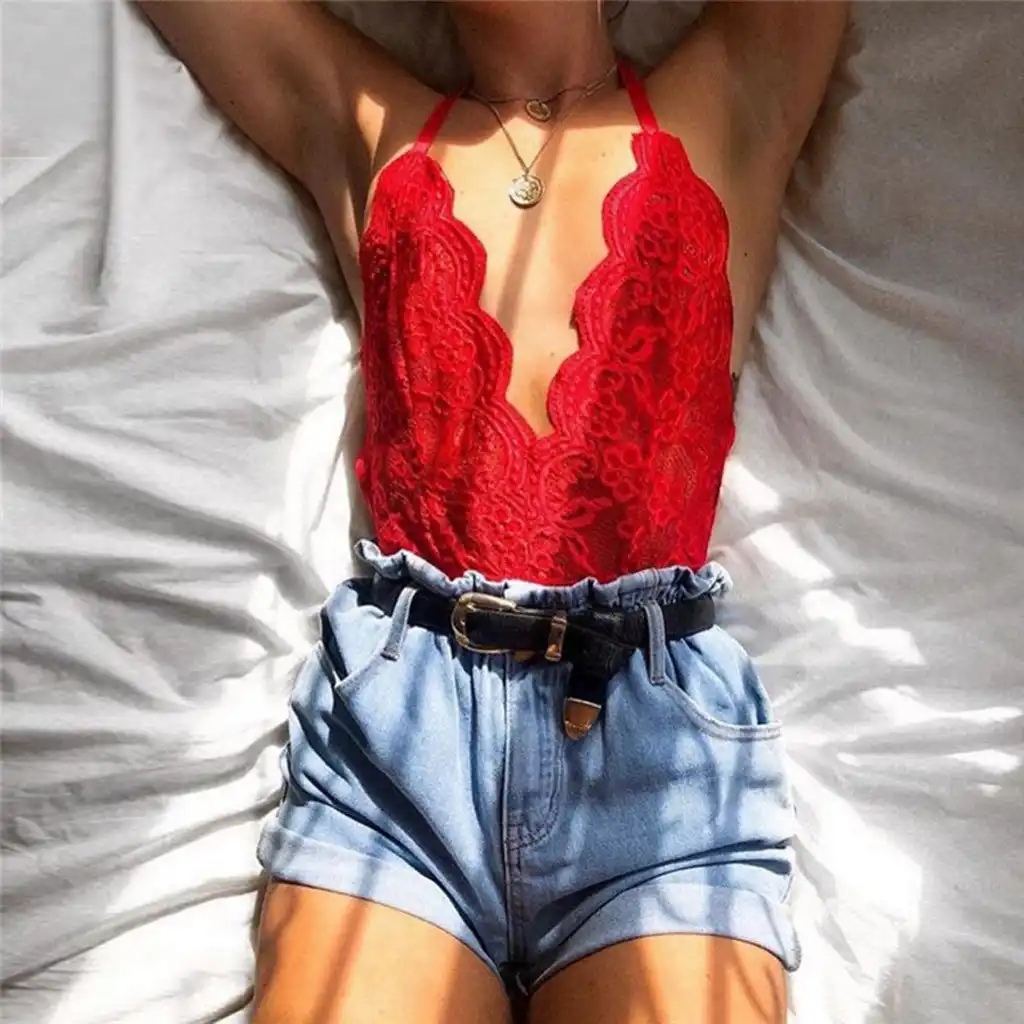 Red Lace Bodysuit Outfit Hot Sale, UP 