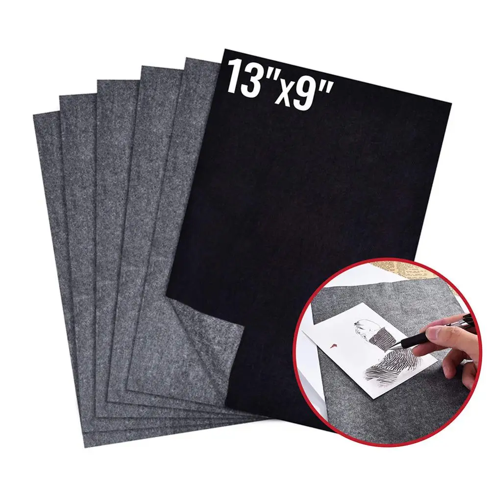 Carbon Paper A4 10Pcs/Set Black/Blue Painting Tracing Paper Graphite Painting Reusable Double Sided