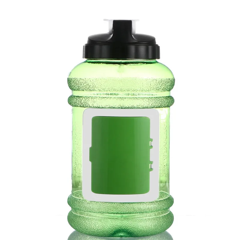 2.2L большая емкость бутылка для воды с чехол для хранения бутылки для воды для тренировок кемпинга бега на открытом воздухе тренажерный зал Спорт Фитнес Велосипед - Цвет: Зеленый