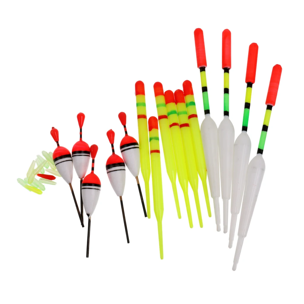 Set of 15 Plastic Fishing Floats Slip Drift Tube Indicator Fishing Slip Bobbers