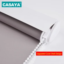 Sistema de perforación de persianas de ventana de diseño cenefa persianas enrollables de color sólido para oficina/hogar