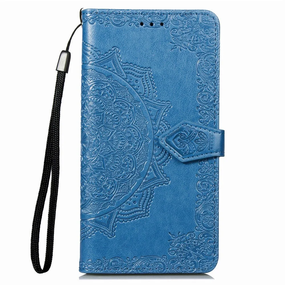 Flower Coque Leather Case for HTC Desire 516 610 616 620 620G 816 816G 820G 820 Eye 828 Cases Wallet Protective Phone Cover - Цвет: 1Blue
