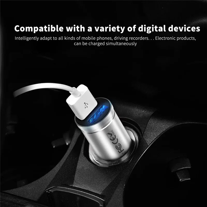 CHOETECH 5 V/3.1A двойное USB быстрое автомобильное зарядное устройство для Xiaomi Mi 9 huawei USB PD быстрое зарядное устройство для iPhone samsung Tablet автомобильное зарядное устройство