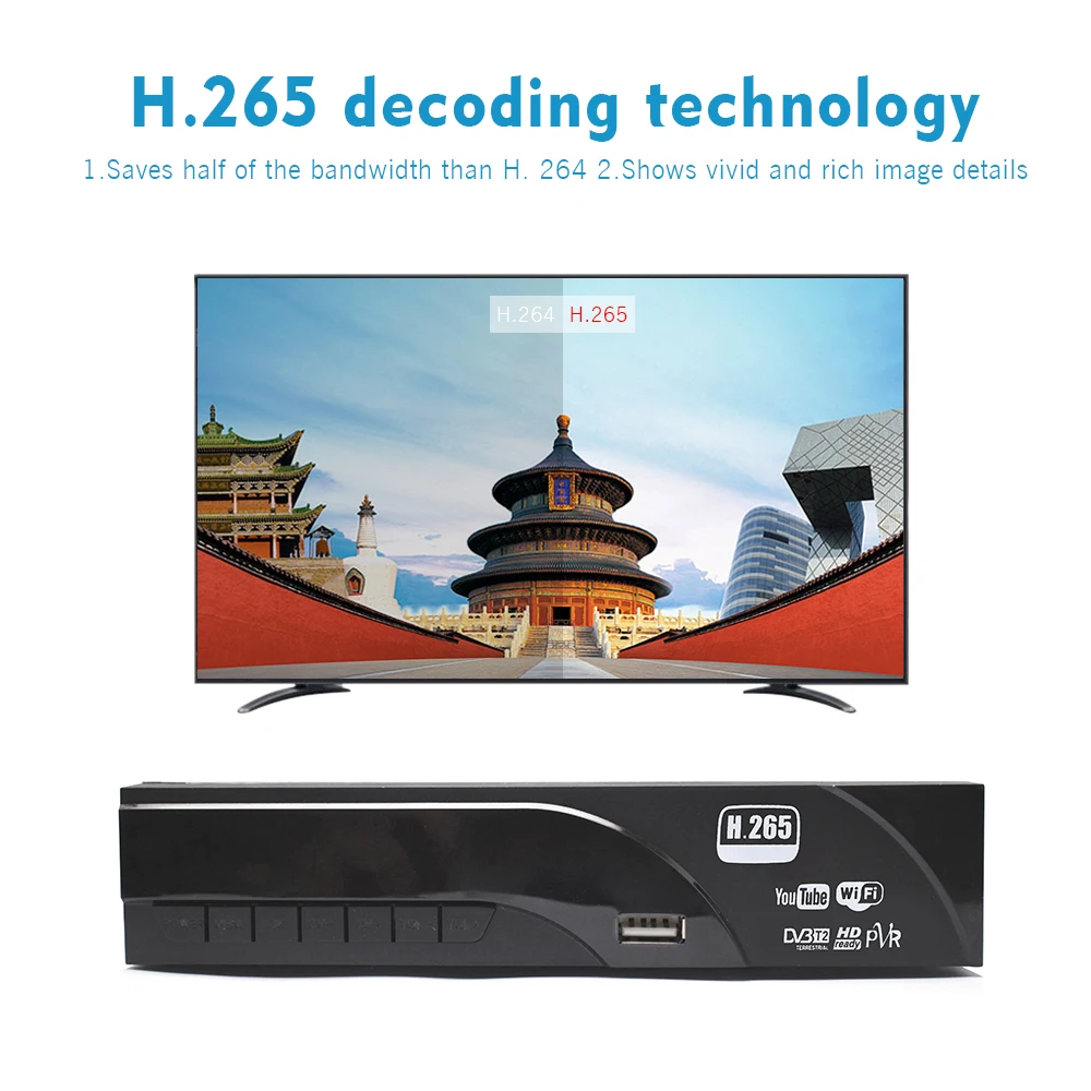 DVB-T2 наземный цифровой приемник поддерживает Dolby AC3 H.265/HEVC DVB-T h265 hevc dvb t2 горячая Распродажа Европа
