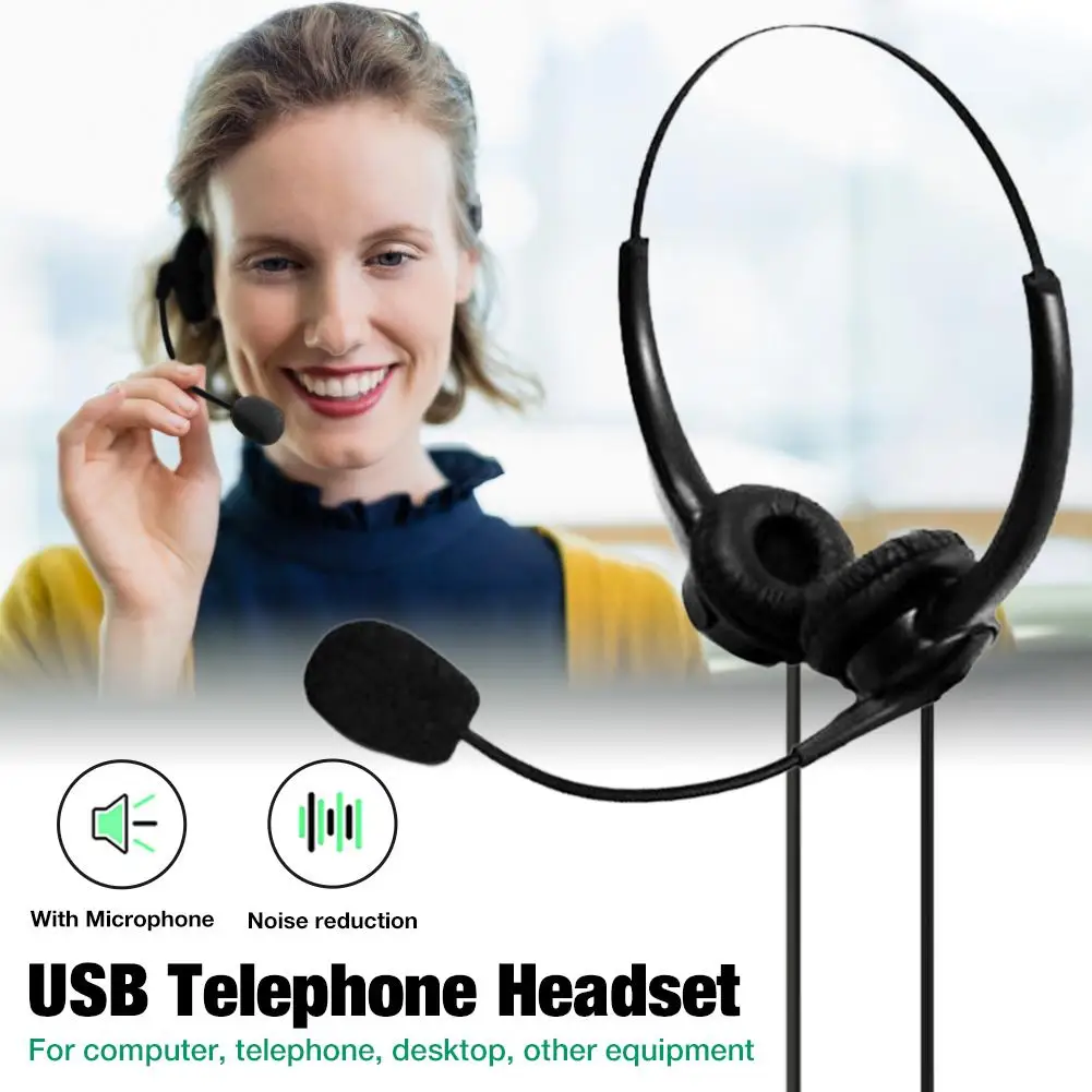 Высококачественная USB гарнитура HT103U с микрофоном проводные компьютерные