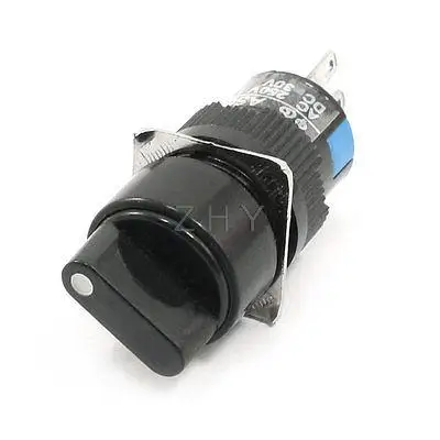 

AC250V 3A DC30V 5A 2 Position Latching 3 Pin SPDT Rotary Switch