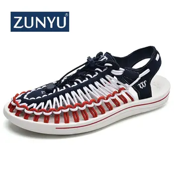 

2020 Summer Big Size 47 Men Sandals Fashion Handmade Weaving Design Breathable Casual Beach Shoes Outdoor Sandals For Men