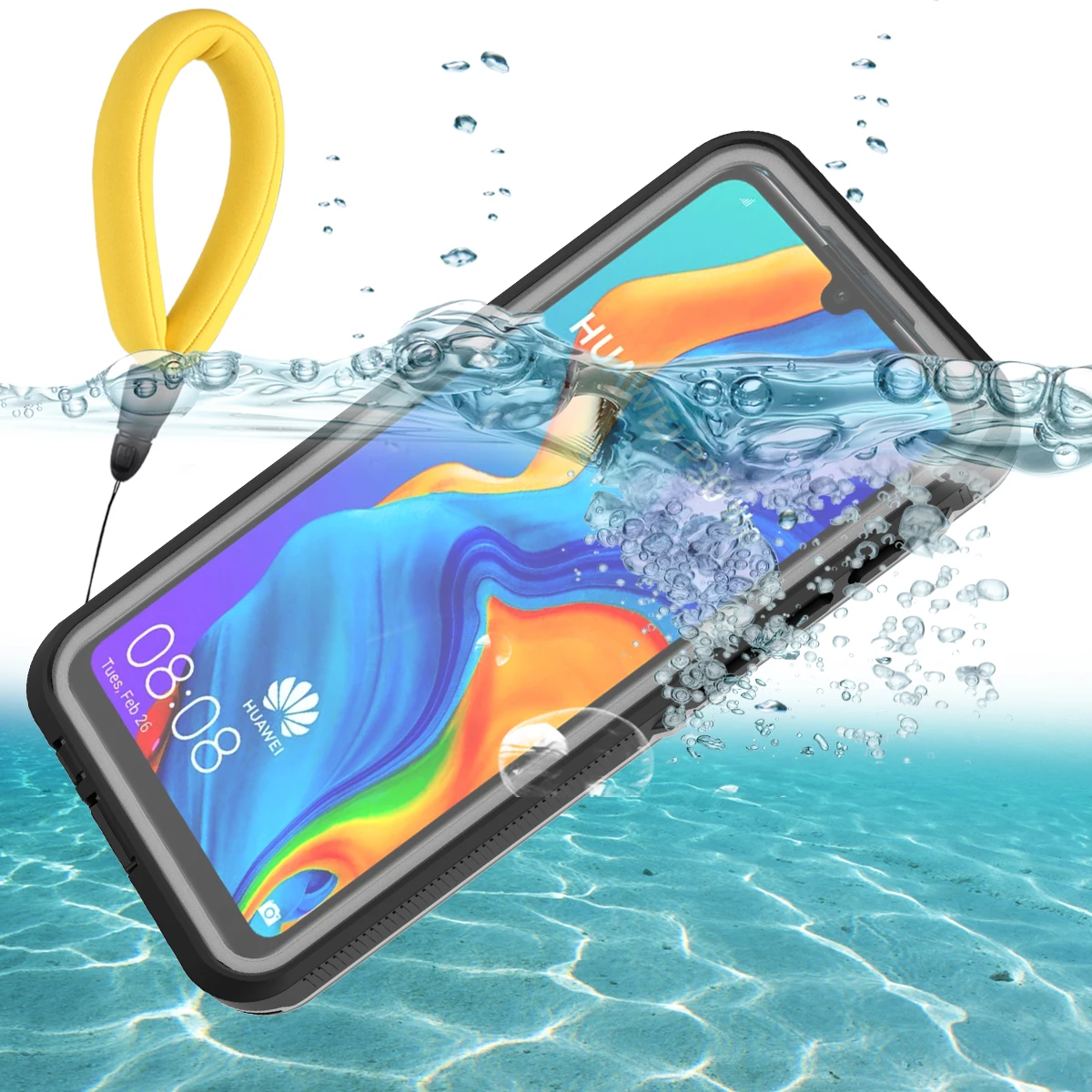 Водонепроницаемый чехол для huawei P30 Lite 360 градусов пылезащитный чехол с Плавучим ремешком чехол для huawei P30 Lite чехол