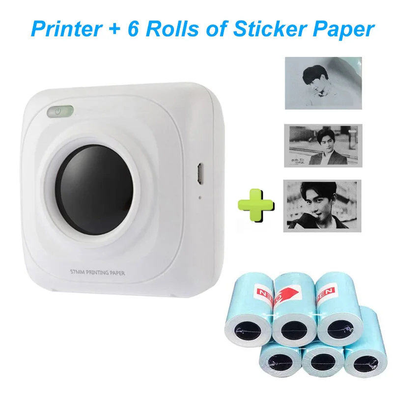 best mini photo printer PAPERANG Portable Bluetooth Photo Mini Printer Thermal Printer Pocket Printer Inkless Clearly Printing For Mobile Android iOS P1 mini printer for laptop Printers