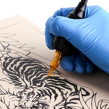 YILONG 5 шт. Перманентный макияж бровей Губы пустые татуировки Практика Кожи Лист для иглы машина поставка комплект, Лидер продаж