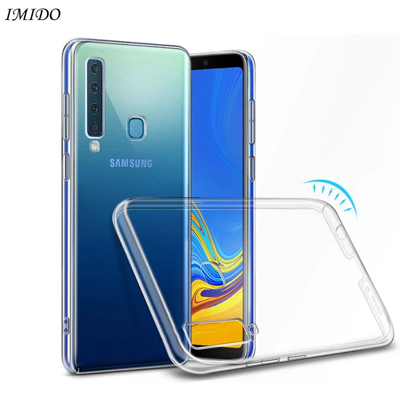 Прозрачный чехол из ТПУ для Samsung A5 A7 A8 Plus A9 2018 мягкий силиконовый Galaxy + защитный