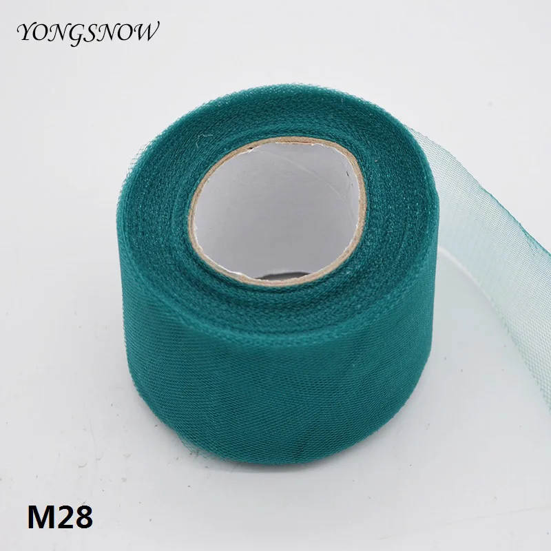 M28 25 ярд, 5 см, фатиновая юбка-пачка из блестящей прозрачной органзы с прозрачной сеткой «сделай сам» для девочек подарок, аксессуары для свадебной вечеринки - Цвет: M28
