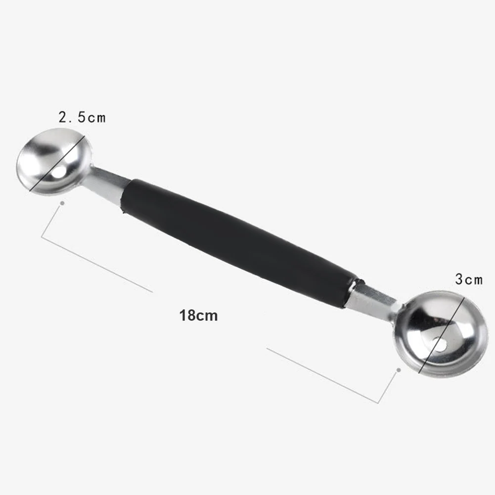 Многофункциональная ложка для мороженого, фруктовая ложка, принадлежности, дыня, сделай сам, двухсторонний портативный фруктовый салат, кухонные принадлежности