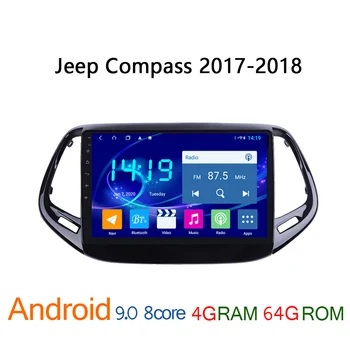 

4G + 64G IPS android car radio for Jeep Compass 2017 2018 autoradio coche audio auto stereo GPS navigator DVD multimedia carplay