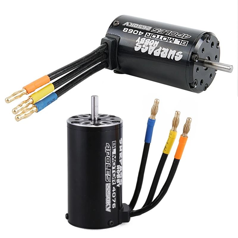 SURPASS HOBBY 2 шт. 4P бесщеточный двигатель для 1/8 RC: 1 шт. 4076 2250KV запчасти для грузовиков с 1 шт. 4068 2650KV Racing C