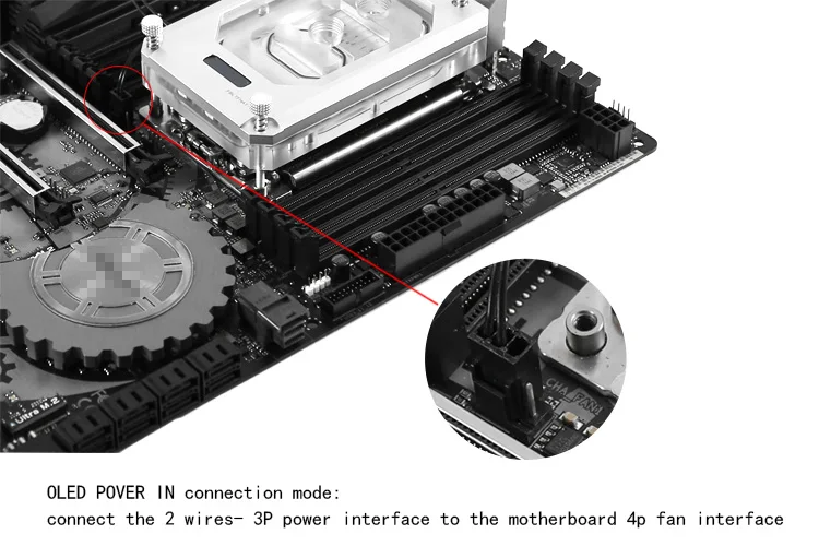 Курган водяного охлаждения радиатора Процессор блок использовать для AMD ryzen threadripper X399 1950X RGB Аврора свет Температура Дисплей блок