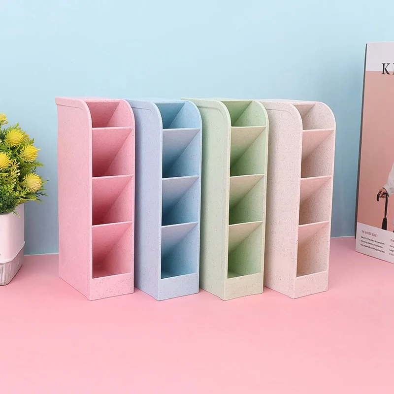 Настольный органайзер для ручек многофункциональный с 4 клетками школы и офиса |