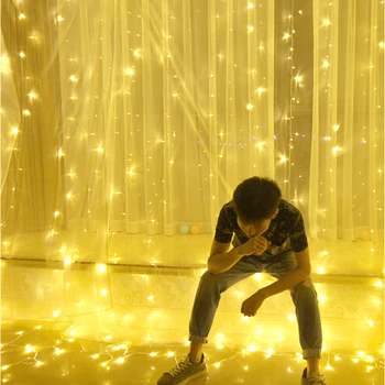 

1x6m Fairy Light LED Window Curtain String Light Wedding Party Garden Home Decoration