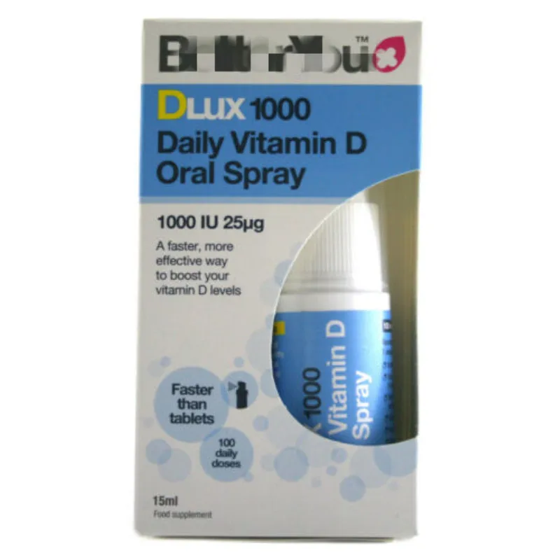 

Dlux 1000IU Daily Vitamin D Oral Spray 15ml