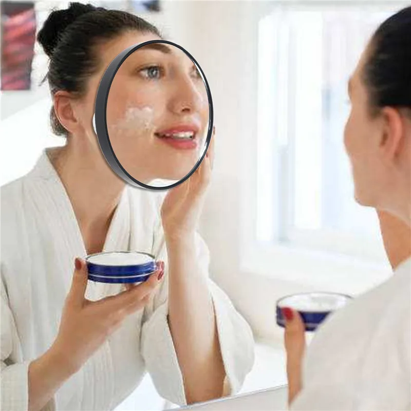 9cm Powerful 10X Magnifying Mirror With Suction Cup Makeup Compact Mirror Cosmetic Shave Travel
