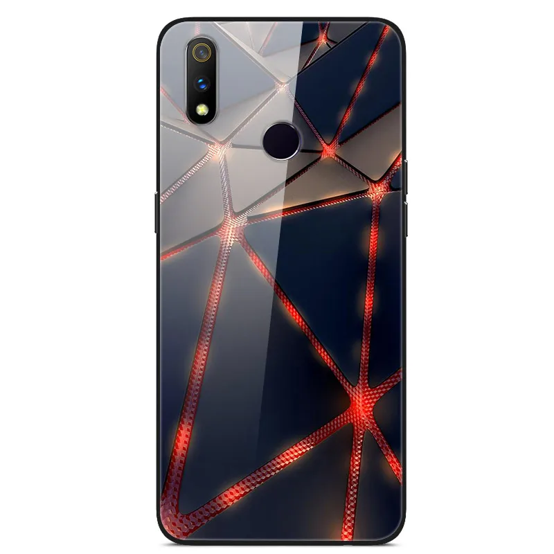 Для OPPO Realme 3 Чехол Realme3 закаленное стекло планета Космос крышка стекло задняя крышка чехол для OPPO Realme 3 Coque оболочка для Realme 3 6,22