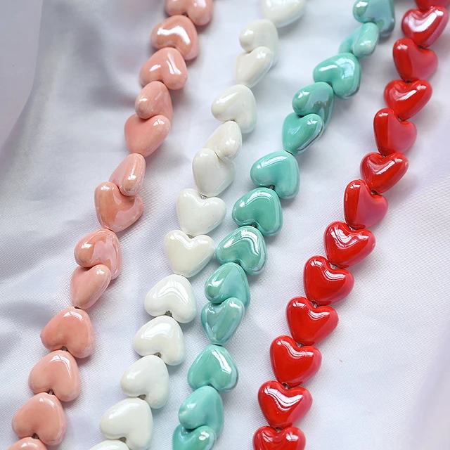 Clear Crystal Beads Heart Shaped  High Quality Heart Shape Beads - 10pcs  12mm Plated - Aliexpress