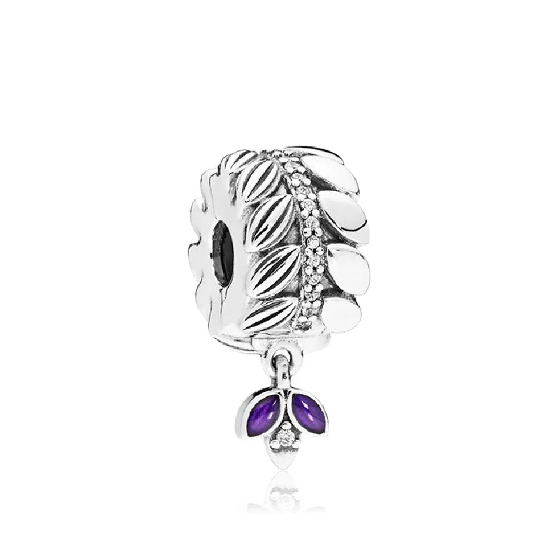 Фиолетовые бусины в виде пшеницы подвески для браслетов pandora самодельные